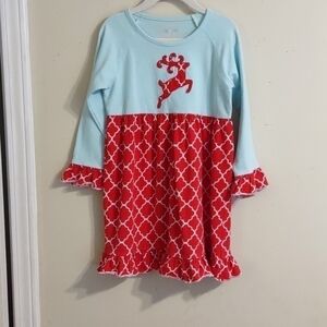 Southern Tots Little Girls Red and white Christmas Dress